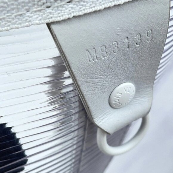 LOUIS VUITTON Epi Leather Plage Keepall Bandouliere Size 50 PVC White - Picture 11 of 16